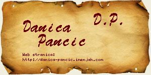 Danica Pančić vizit kartica